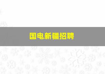 国电新疆招聘