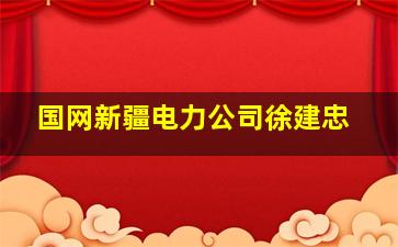 国网新疆电力公司徐建忠