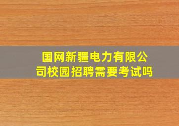 国网新疆电力有限公司校园招聘需要考试吗