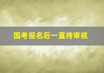 国考报名后一直待审核