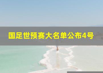 国足世预赛大名单公布4号