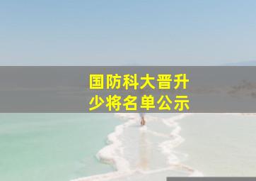 国防科大晋升少将名单公示