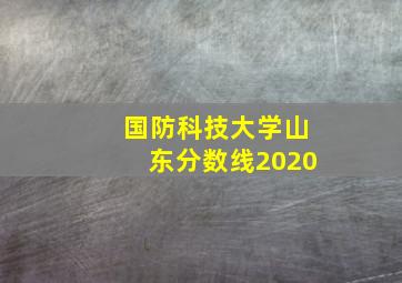 国防科技大学山东分数线2020