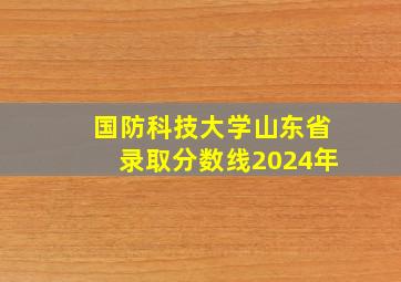 国防科技大学山东省录取分数线2024年