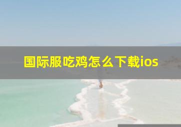 国际服吃鸡怎么下载ios