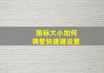 图标大小如何调整快捷键设置