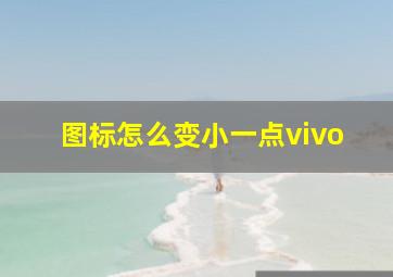 图标怎么变小一点vivo