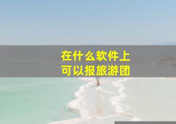 在什么软件上可以报旅游团