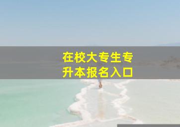 在校大专生专升本报名入口