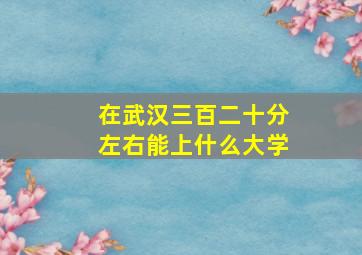 在武汉三百二十分左右能上什么大学