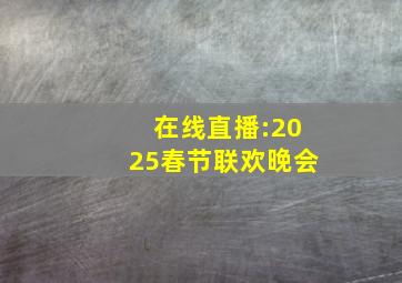 在线直播:2025春节联欢晚会