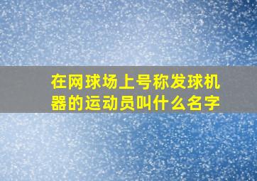 在网球场上号称发球机器的运动员叫什么名字