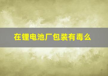 在锂电池厂包装有毒么