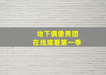 地下偶像男团在线观看第一季