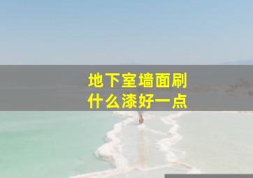 地下室墙面刷什么漆好一点