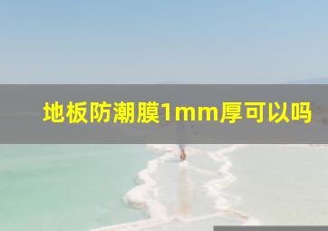 地板防潮膜1mm厚可以吗