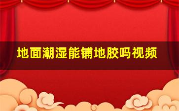 地面潮湿能铺地胶吗视频