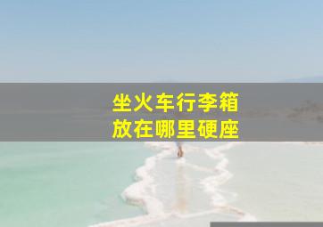 坐火车行李箱放在哪里硬座