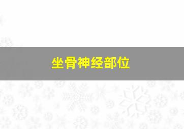 坐骨神经部位