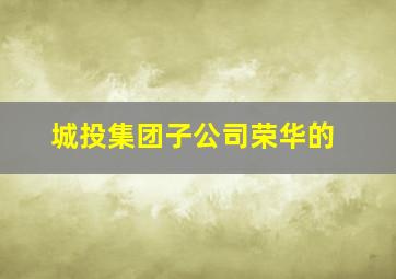 城投集团子公司荣华的