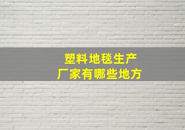 塑料地毯生产厂家有哪些地方