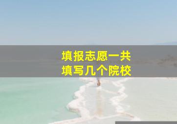 填报志愿一共填写几个院校