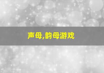 声母,韵母游戏