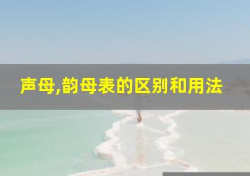 声母,韵母表的区别和用法