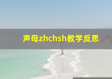 声母zhchsh教学反思