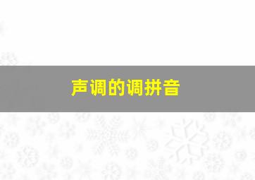 声调的调拼音