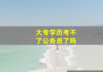 大专学历考不了公务员了吗