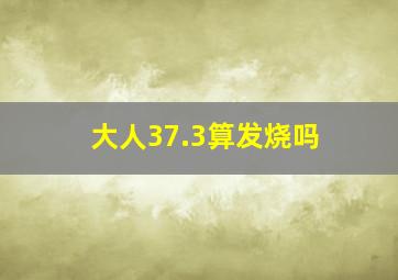 大人37.3算发烧吗