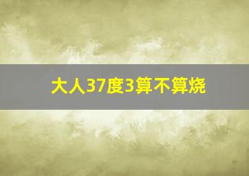 大人37度3算不算烧