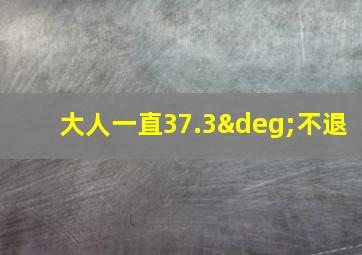 大人一直37.3°不退