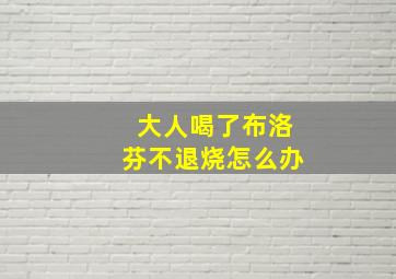 大人喝了布洛芬不退烧怎么办