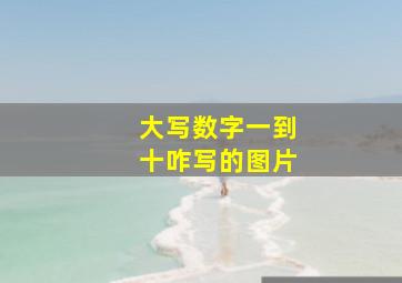 大写数字一到十咋写的图片