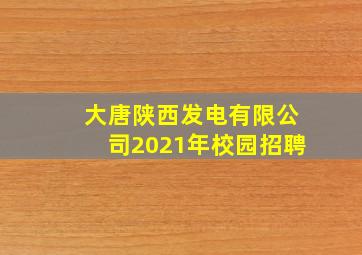 大唐陕西发电有限公司2021年校园招聘