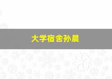 大学宿舍孙晨