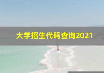 大学招生代码查询2021