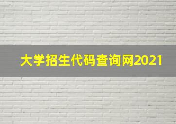 大学招生代码查询网2021