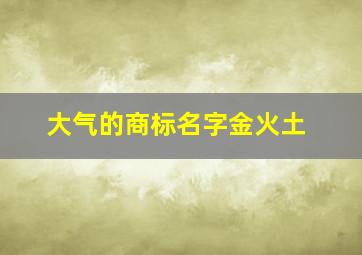 大气的商标名字金火土