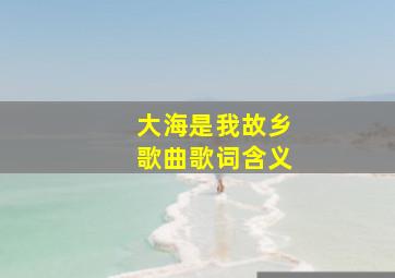 大海是我故乡歌曲歌词含义