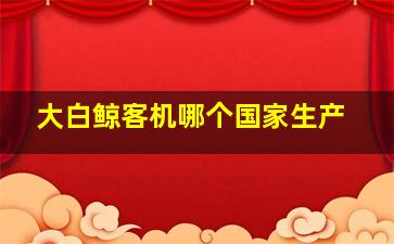 大白鲸客机哪个国家生产