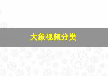 大象视频分类