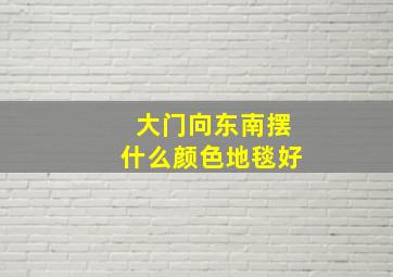 大门向东南摆什么颜色地毯好