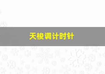 天梭调计时针