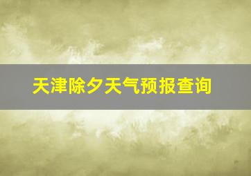 天津除夕天气预报查询