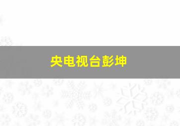 央电视台彭坤