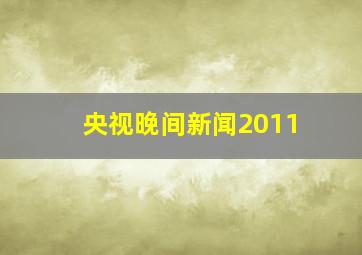 央视晚间新闻2011