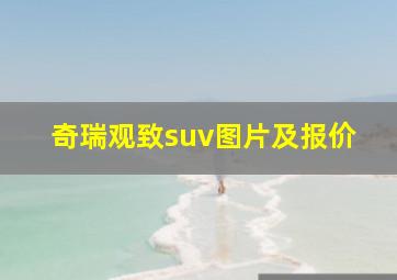 奇瑞观致suv图片及报价